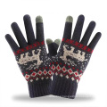 Women Winter Warm Mitten Knitted Gloves Acrylic Jacquard Gloves Women Mitten Gloves